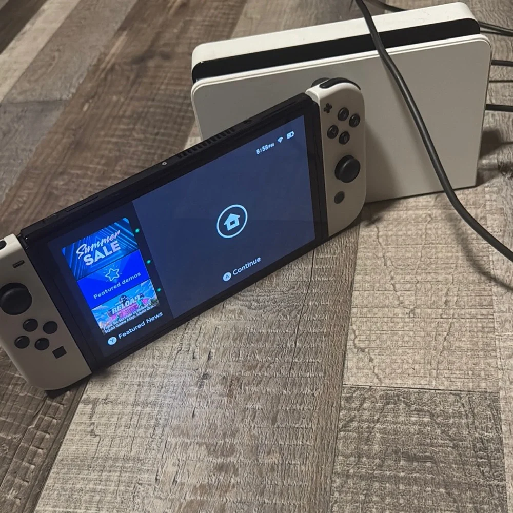 Nintendo White Console Sleek Design Versatile Play